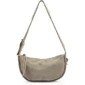 Fredsbruder Whipstitch Soul Crossbody-laukku Nahka 35 cm Harmaa