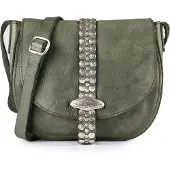 Campomaggi Linda Crossbody-laukku Nahka 22 cm Vihreä