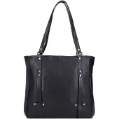 Jack kinsky Alassio Olkalaukku Nahka 34 cm Musta