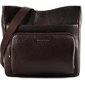 Mandarina Duck Mellow Leather Crossbody-laukku Nahka 30 cm Ruskea