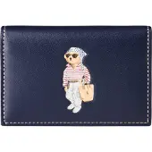 Ralph Lauren Bear Lompakko Nahka 10 cm Sininen
