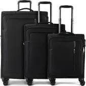 American Tourister Nitestream 4-pyöräinen Matkalaukkusetti 3-osainen Laajennettava Musta