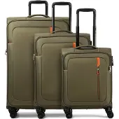 American Tourister Nitestream 4-pyöräinen Matkalaukkusetti 3-osainen Laajennettava Oliivinvihreä