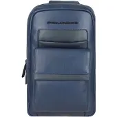 Piquadro Crossbody-laukku Nahka 20 cm Sininen