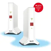 FRITZ! Mesh Wi-Fi Set 4200, Tri Band AX4200 Wi-Fi 6 -Mesh-järjestelmä, 2 kpl, valkoinen