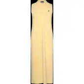 Ralph Lauren Stretch-Cotton Sleeveless Polo Dress - Yellow - XL