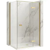 REA suihkukaappi Atlas 90x100 Brush Gold