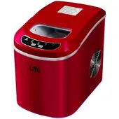 LIN Jääkone - ICE - PRO-R12 - Punainen - 12–15 kg/päivä - 2 kokoa, 9 jääpalaa/sykli