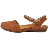 El naturalista for woman. 2N4122ND0005_023 Brown Leather Sandals N412 Wakataua (41), 1 to 3 cm, Velcro, Casual