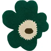 Marimekko Unikko Bath Mat 73X74Cm - Green - 73X 74CM
