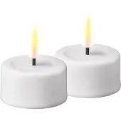 Deluxe Home Art LED-teevalo 2 kpl 4,1x4,5 cm valkoinen