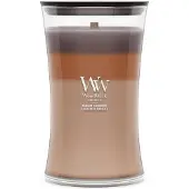 Woodwick Trilogy Radiant Cashmere tuoksukynttilä sisältää puusydämen 610 g