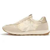 FitFlop for woman. A5Q-675 Retro Q FF Metallic gold metallic leather shoes (38), Flat, Laces, Casual