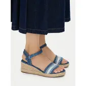 Tommy Hilfiger Mid Wedge Espad Webbing - Blue - 41