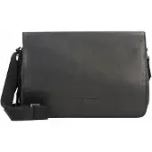 Greenburry Pure Black Crossbody-laukku Nahka 25 cm Musta