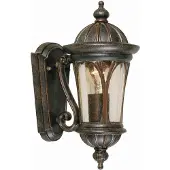 Elstead Lighting New england NE1-S -ulkoseinävalaisin,19,5 x 16,5 x 35 cm, E27, ruskea / kirkas läpinäkyvä