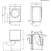 Electrolux EWI742LX6G 700 SteamCare kuivaava pesukone, musta