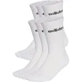 Adidas Urheilusukat 'Linear Crew Cushioned 6 Pair Pack' musta / valkoinen