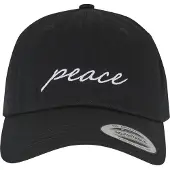 Mister tee Lippalakki 'Peace' musta / valkoinen