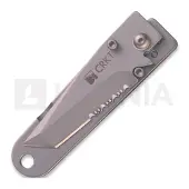 CRKT K.I.S.S. 5510, Bead Blasted 420J2, Stainless Steel partially serrated pocket knife, Ed Halligan design
