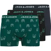 Jack & Jones Bokserishortsit 'JACDENIM DOG' laivastonsininen / tummanvihreä / musta / valkoinen
