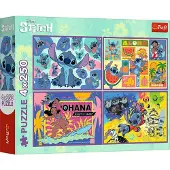 Trefl DISNEY STITCH Palapelisetti, 4x250 palaa