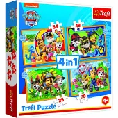 Trefl PAW PATROL Palapelisetti 4 in 1 Ryhmä Hau