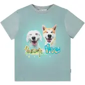 Molo Rame Short Sleeve T-Shirt Pawsome Vibes 110 cm Sininen 110 cm Pojat