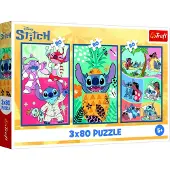 Trefl Lilo & Stitch Palapelit 3x80 Palaa