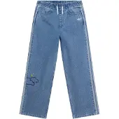 Adidas Originals Farkut 'CARE BEARS LOOSE DENIM' sininen denim / tummansininen / keltainen