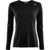 Aclima LightWool Sports Shirt Woman Jet Black Kerrasto yläosat S