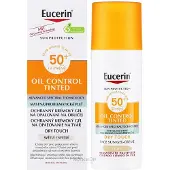 Eucerin Sun Oil Control Tinted voidemainen aurinkosuojageeli SPF 50+ sävy Light 50 ml