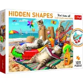Trefl Puzzle Hidden Shapes: 1000 Cats' Holidays palapeli