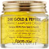Farm Stay 24K Gold & Peptide Perfect Ampoule Cream kosteuttava voide ihon ikääntymisen ehkäisyyn 80 ml