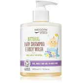 WoodenSpoon Natural shampoo ja suihkugeeli lapsille tuoksuu laventelille 300 ml