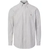 Ralph Lauren Custom Fit Striped Oxford Shirt - Brown - S
