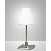 FABAS LUCE Pöytävalaisin Lucy, himmennettävä, Kromi/hopea, Makuuhuone, Metalli, Moderni