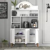 Skye Decor Korkea kaappi Lyon 120 valkoinen pähkinä moderni melamiini