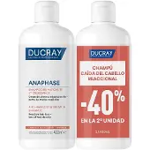 Ducray Anaphase Growth 400ml Hiustenlähtöä Estävä Shampoo 2 Yksiköt