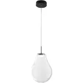 FABAS LUCE Led riippuvalaisin Noa, himmennettävä, Kirkas/läpinäkyvä, Olohuone/ruokailutila, Lasi, Moderni