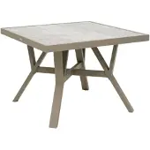 Brafab Samvaro pöytä 90x90 cm lasilevy mukana Khaki