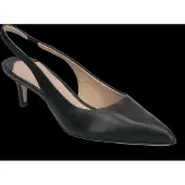Ralph Lauren Lolah Burnished Leather Slingback Pump - Black - 41
