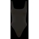 Gina Tricot Square Neck Body - Brown - S