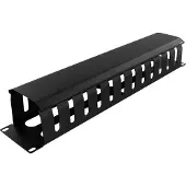 Deltaco – 2U kaapelinkeräin 19" räkkiin, metallia, 2U (19-26)