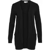 Vila Viril Open L/S Knit Cardigan - Black - XS