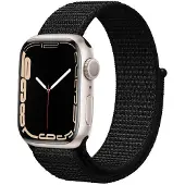 Crong Nylon Reflex - Sport Band Apple Watchille 44/45/46/49 mm (Musta)