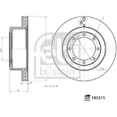 FEBI BILSTEIN Jarrulevy 193315, 1 kpl