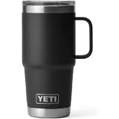 Yeti Rambler Travel Mug 20oz Stronghold Lid, Black, thermos travel mug with lid, 591 ml