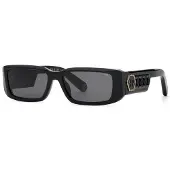 Philipp Plein Aurinkolasit SPP240M 57/17/145 Musta kiiltävä Akryyli UNISEX SPP240M