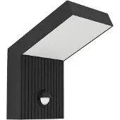 Eglo Grottazzolina 10W LED 3000K 1280lm IP65 musta ulkoseinävalaisin liiketunnistimella